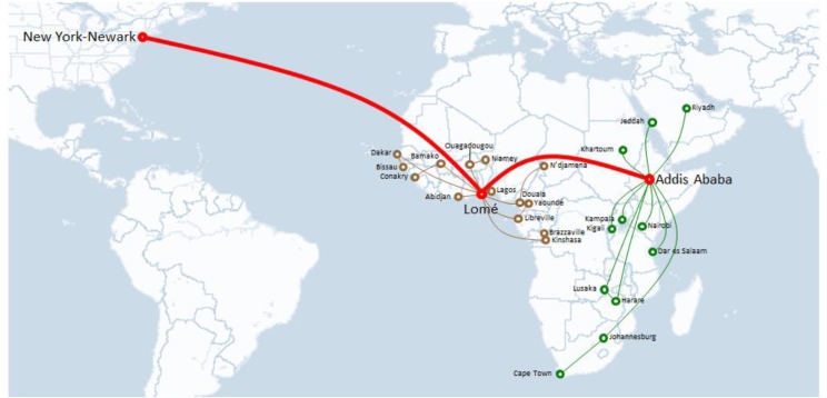 Ethiopian route to New York
